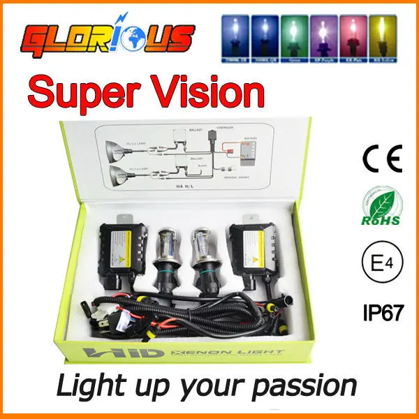 

35w high low bi xenon Hi Lo Beam Replacement Ballast Bulb Headlight Lamp 4300k 5000k 6000k 8000k 10000k H4 Car bixenon hid kit