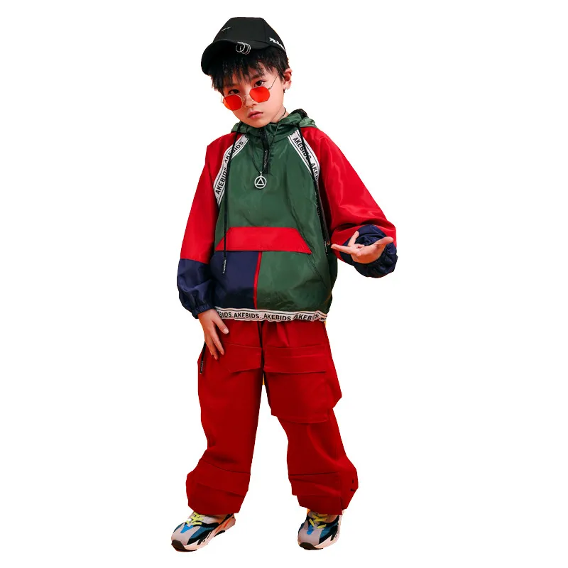Children's clothing for boys 2019 New Arrival Spring Autumn long Sleeve patchwork hip hop hoodies kids costume toddler boy (7)