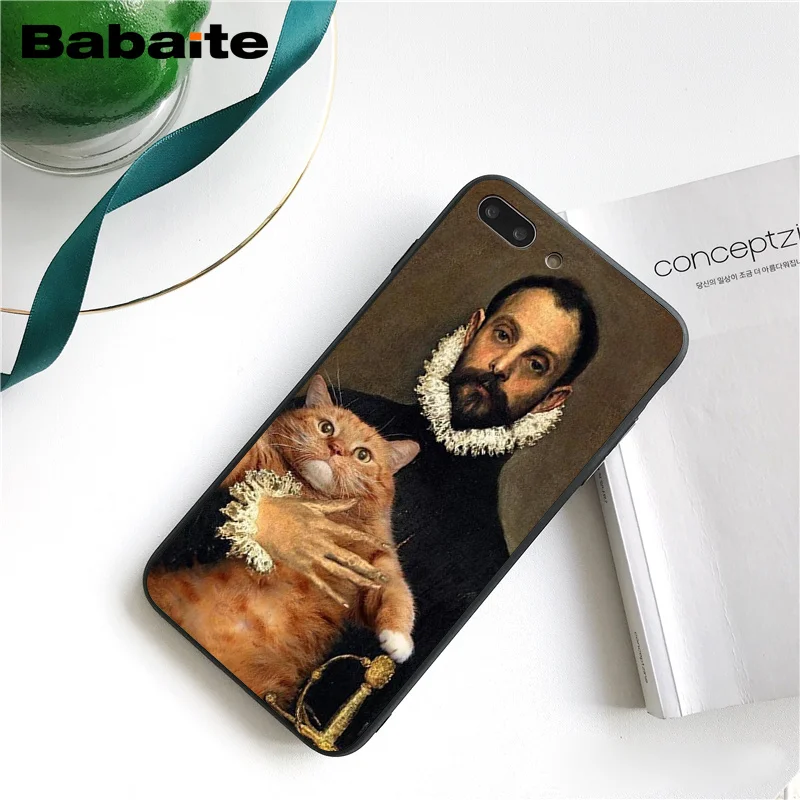 Babaite Leonardo da Vinci Мона Лиза ПЭТ кошка художественная эстетика PhoneCase для iphone 11 Pro 11Pro Max 8 7 6 6S Plus X XS MAX 5S SE XR - Цвет: A16