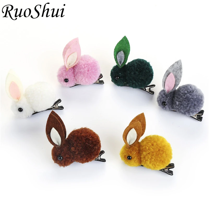 

Cute Rabbit Hair Clip for Girls Kids Korean Princess Hair Ties Elastic Hair Bands Handmade Hairpins Barrettes Hair Accessories