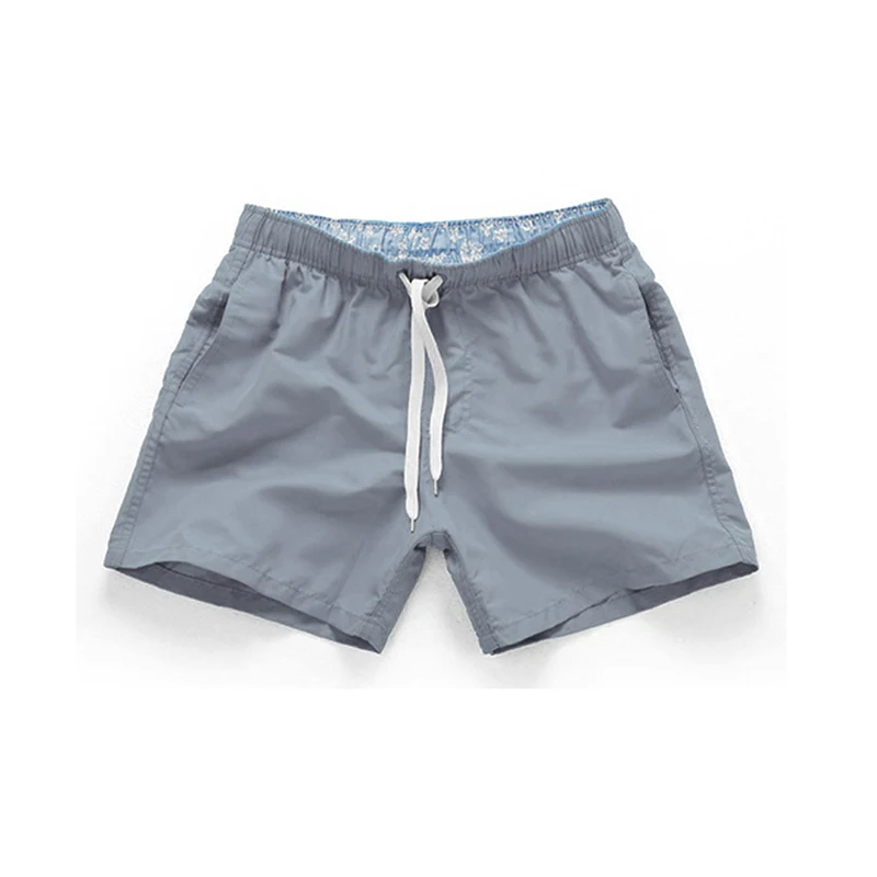 Summer Men's Shorts Casual Mid Waist Beach Shorts Solid Straight Drawstring Shorts Four Colors S-2XL