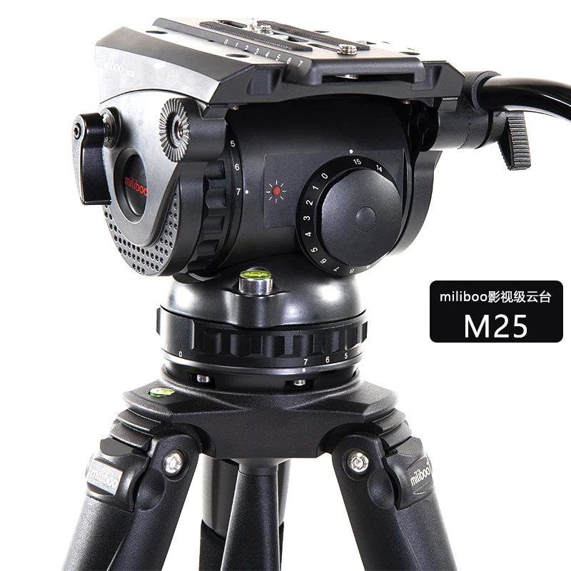 miliboo M8 Broadcast Movie Video Head Load 25kg Aluminum  Heavy Duty Monopod Tripod Fluid Head 100mm Bowl