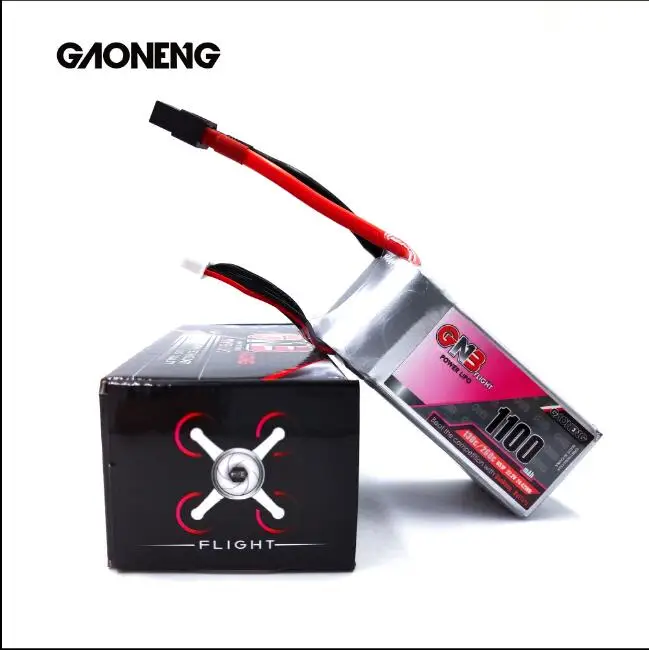 

GNB 1100MAH 6S 130C 22.2V lipo battery for FPV drones