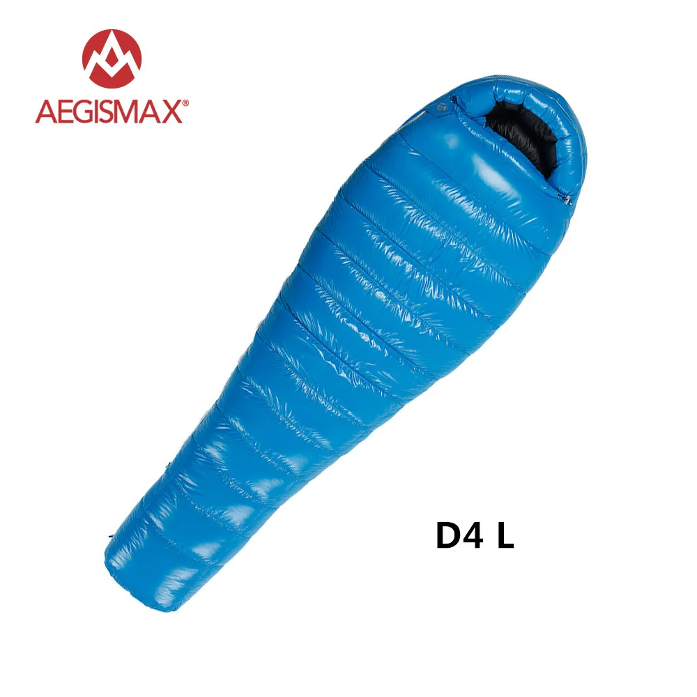 AEGISMAX Mommy 90% белый утиный пух UL зимний спальный мешок Кемпинг Urltra-компактный Сверхлегкий пуховый спальный мешок - Цвет: D4 L  Blue
