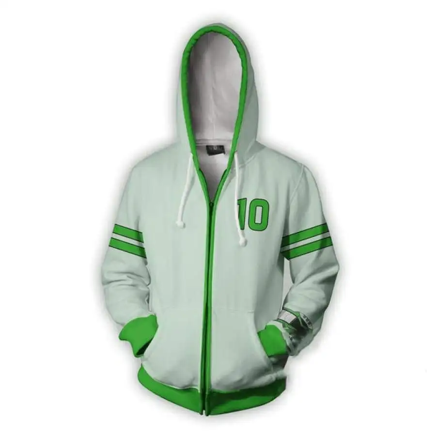 anime Ben 10 Ben Tennyson Hoodie Jacket Cosplay Costume Diamondhead Hoodie Cosplay Printing zipper men women Hooded Sweatshirts