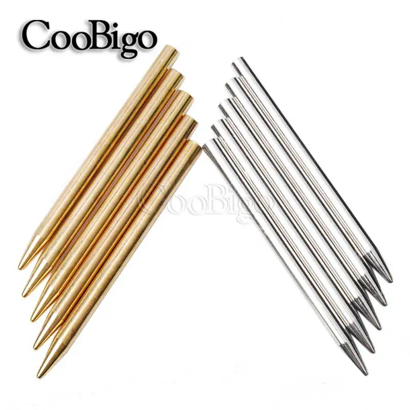 

3" Steel Paracord Needle Silver Golden With Screw Thread Shaft Tip Stiching Fid Knit Weaving 550 Paracord Bracelet Outdoor Camp