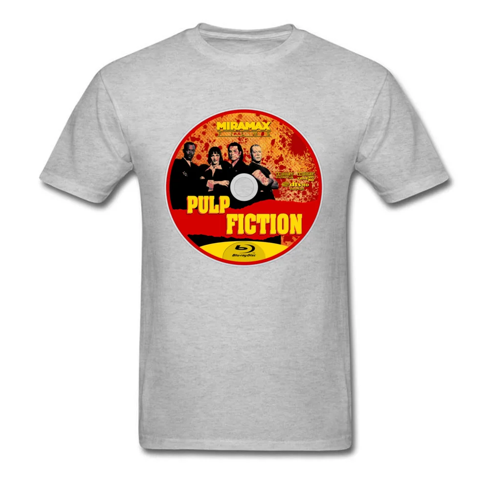 New Arrival Youth T-Shirt O Neck Short Sleeve 100% Cotton Pulp Fiction 7 Tees Fashionable Top T-shirts Wholesale Pulp Fiction 7 grey