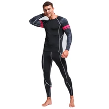 Men's Thermal Underwear Set Winter New Hot Warm Base Layer Running Suit Compression Clothing Rashgard Male Sport Suit S-4XL