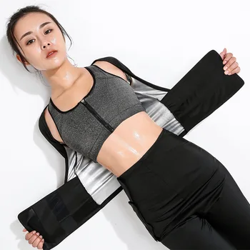 

Large Size Explosion Sweat Suit Fat Burning Abdomen Pant Fitness Sweat Suit Running Sportswear Slimming Clothes Yoga Sports Suit