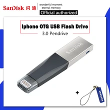 USB флеш-накопитель sandisk ixpand OTG 64, 128 ГБ, флешка 128 ГБ, 64 ГБ, 32 ГБ, 256 ГБ, флеш-накопитель 3,0, USB флешка, диск на ключ, память для телефона