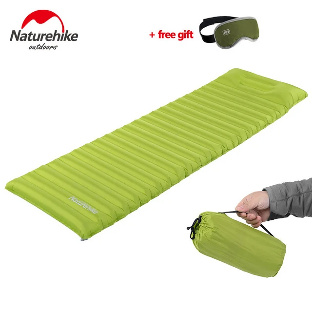 

Naturehike sleeping pad fast filling air bag super light inflatable mattress with pillow also for rescue life cusion 550g