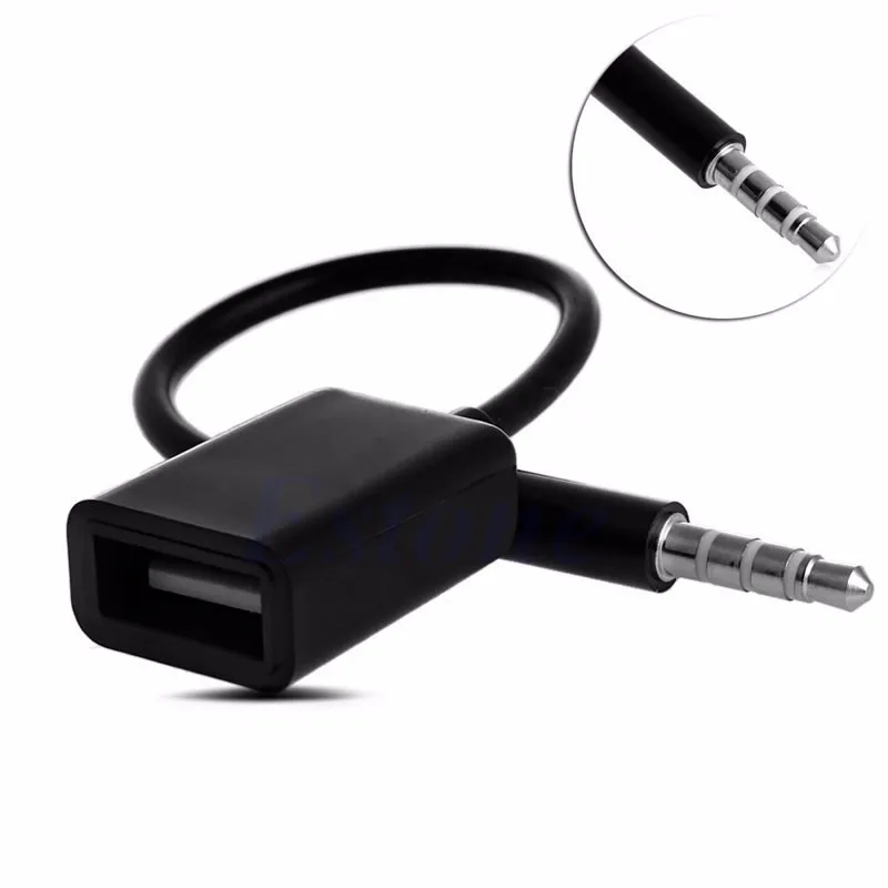 Новинка 3,5 мм штекер AUX аудио разъем для USB 2,0 Женский конвертер кабель Шнур для автомобиля MP3 Прямая поставка