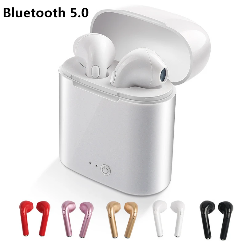Универсальные беспроводные Bluetooth наушники i7s TWS вкладыши с микрофоном для iphone Samsung