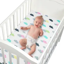 Мультфильмы для новорожденных простыня хлопок кроватки простыни мягкие матрас для детской кровати защитные накладки Комплект постельного белья простыня клип