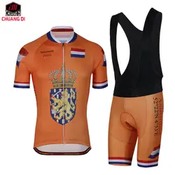 ZM с принтом, набор для велоспорта, полиэстер, голландский гелевый коврик, Короткие штаны для верховой езды, Джерси, велосипедная одежда для