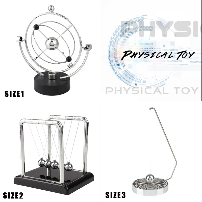 

1PC Classic Balance Balls Physics Science Energy Conservation Laws Cradle Steel Balance Balls Classic Desk Toy Office Desk Decor