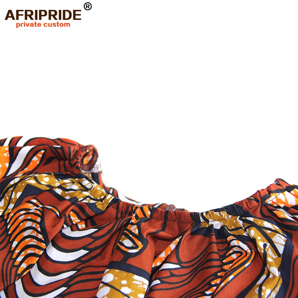 Летнее платье с принтом Анкары для женщин AFRIPRIDE укороченный спереди до середины