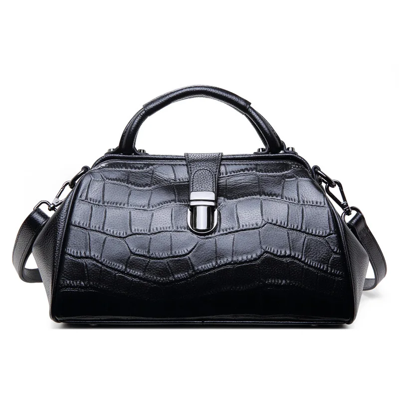 

Leather women's bag 2019 new fashion ladies shoulder bag handbags alligator messenger bag women High quality luxury female bag