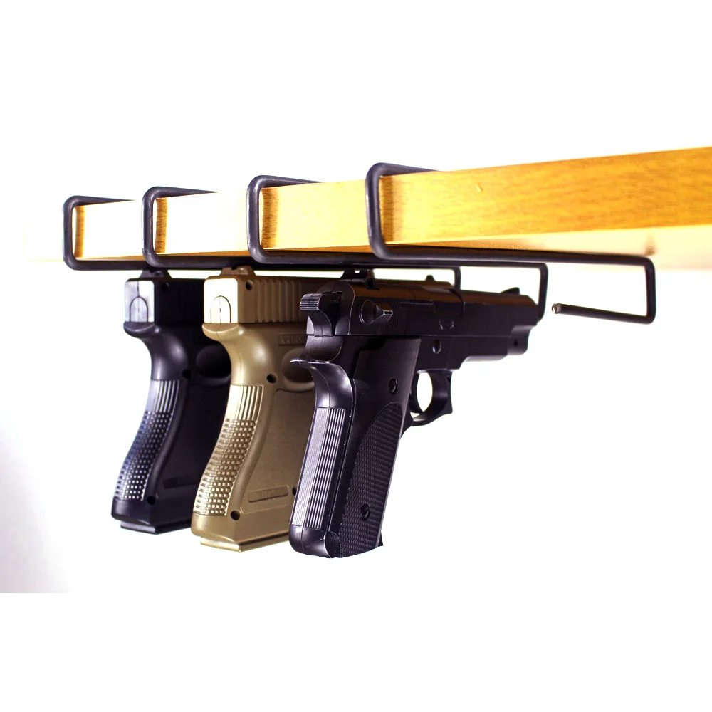 Легкая в использовании вешалка для пистолета упаковка из 4 вешалки для пистолетов организует пистолеты под и над полкой