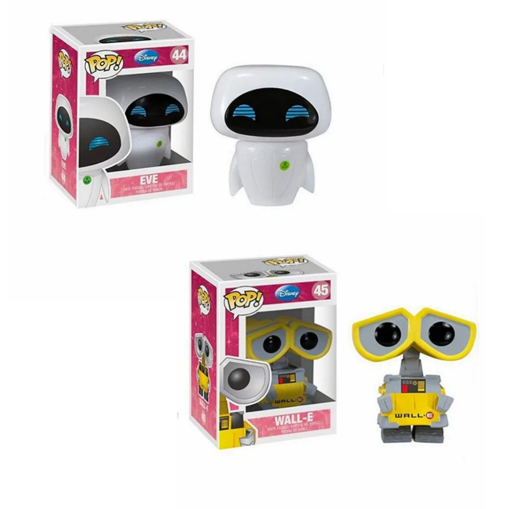 

POP Pixar Movie Anime figure toys EVE & WALL-E Vinyl Action Figure Keychain Collection Model toys for Children Birthday gift