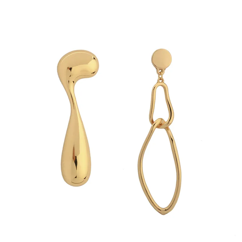 

New fashion girl earrings with gold asymmetrical earrings and beautiful earrings with hot metal alloy earrings ee88-9