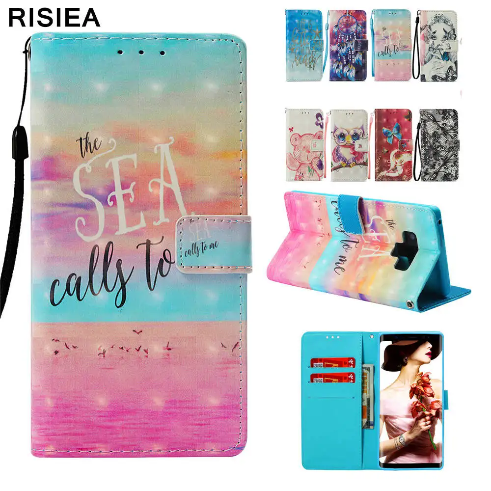 

RISIEA PU Leather + Wallet Flip Cover Case For Samsung Galaxy S7 Edge S8 S9 plus J3 J5 J7 A5 2017 A8 2018 Note 9 Case Coque
