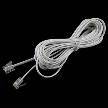 

2PCS High Speed 10FT 3M RJ11 6P4C Telephone Phone ADSL Modem Line Cord Cable 4 Pin #22514