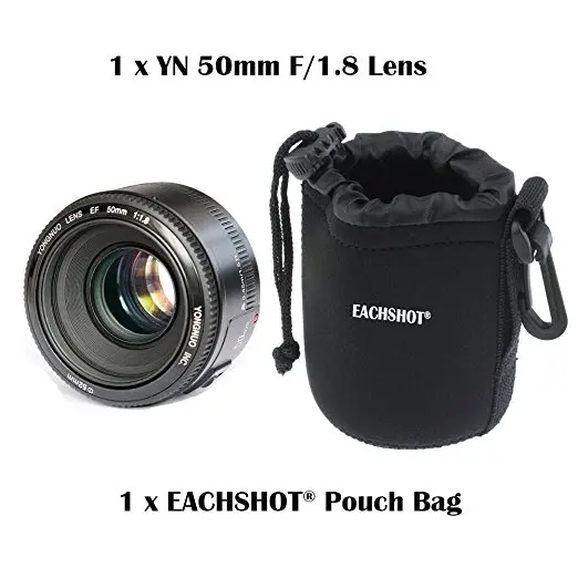 Объектив YONGNUO YN 50 мм F1.8 с большой апертурой и автофокусом для Canon EF Mount EOS Camer + сумка