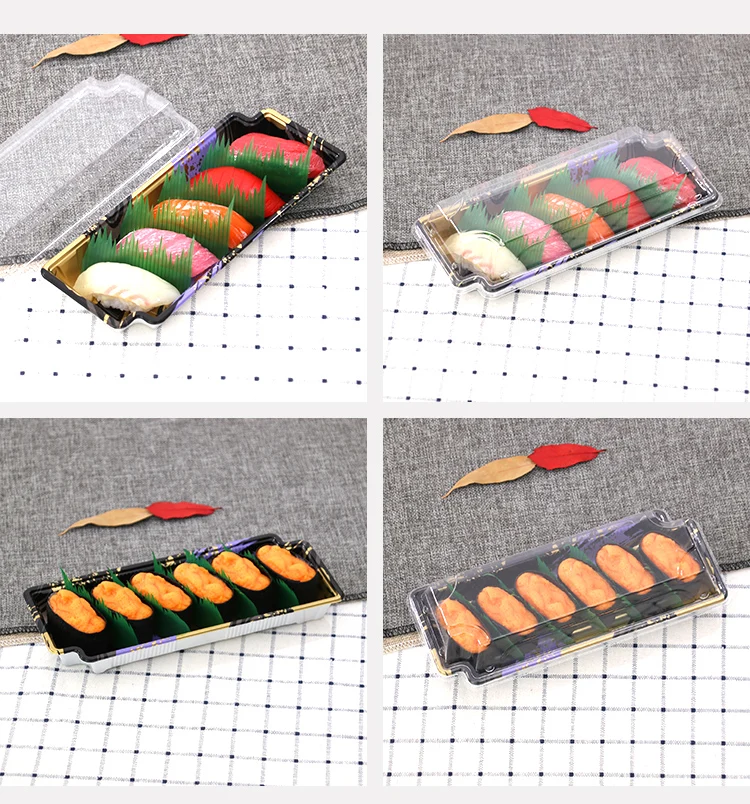 Премиум коробка для упаковки суши салат десерт лосось на вынос коробка с крышкой 50 шт