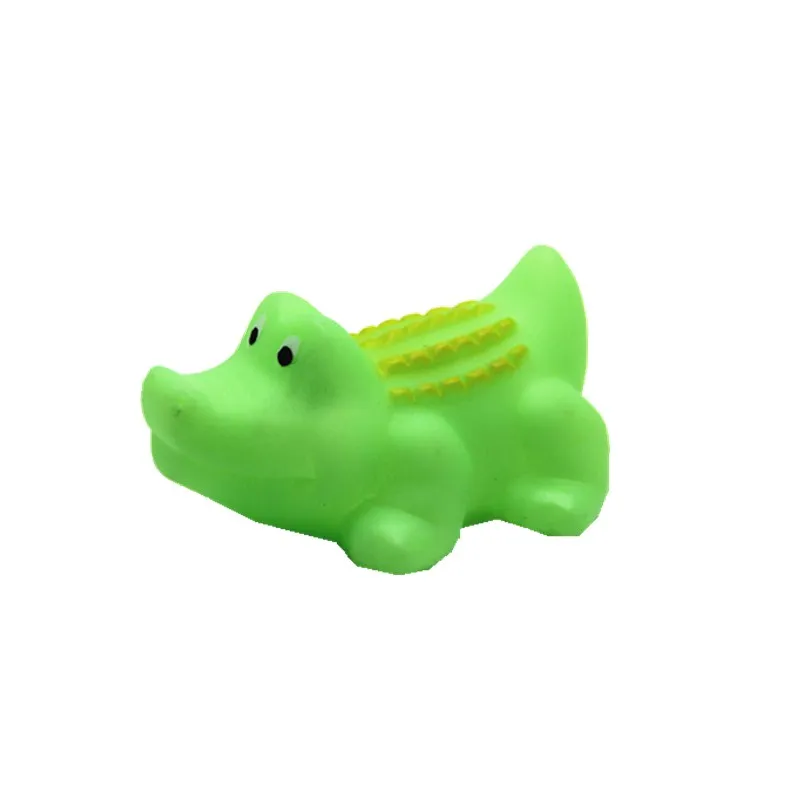100pcs/lot cartoon crocodile newborn baby squeeze sound toy bath toy