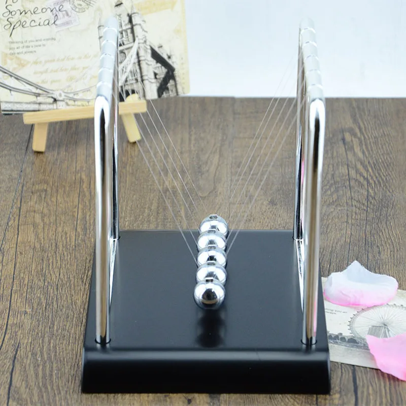  Desk Decoration Toy Newtons Cradle Steel Balance Ball Physics Science Pendulum Craft Educational To