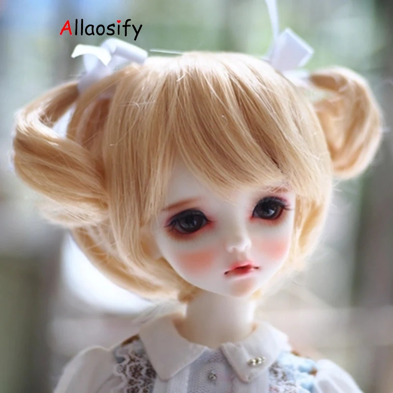 Allaosify Bjd/SD как кукла золотые локоны 1/3 1/4 лет, 1 партия/6 высокой температуры кукольный парик bjd волосы парик