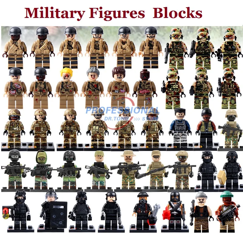 

WW2 Soviet Army Figures Russian National Military Army The Battle of Moscow Anti Fascist Building Blocks