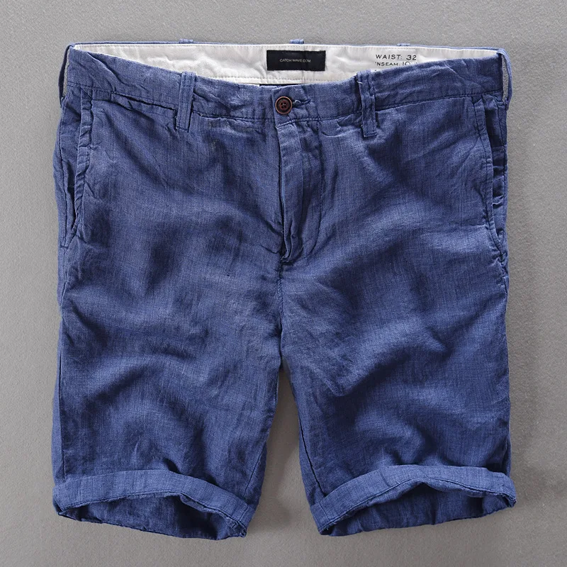 

Italy Brand Shorts Men Short Pants Men Fashion Casual Men Shorts Summer Pure Linen Short Men Loose Trousers Mens Bermuda 29-38