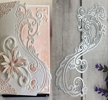 

New Arrival Wave Edge Die Cuts Flower Hollow Lace Border Metal Stencils for Invitation Cards/Greeting Card/ Wedding Paper Crafts