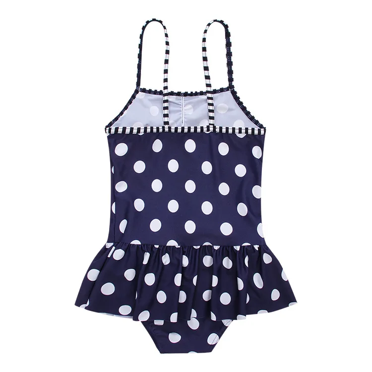 Girls One Piece Swimsuit Kids Swimwear 2019 Summer Navy Sling Ruffle Bathing Suit Dot Print Children Bow Girls Beach Wear Girls One Piece Swimsuit Kids Swimwear 2019 Summer Navy Sling Ruffle Bathing Suit Dot Print Children Bow Girls Beach Wear