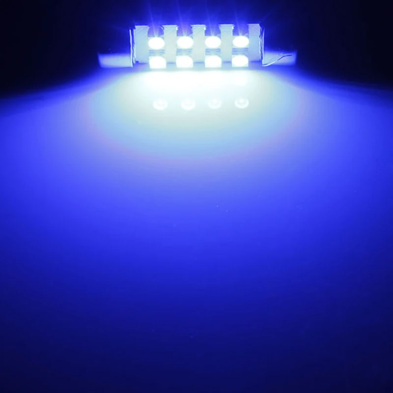 100 шт. 39 мм C5W 8 светодиодов 3528 1210 SMD DC12V Автомобильный интерьер купольный фестон для