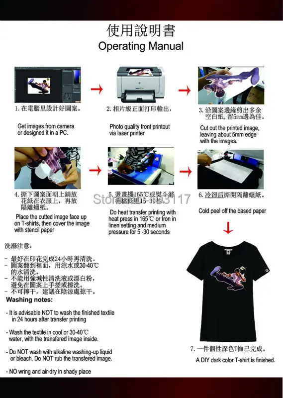 Heat Transfer Paper Dark Paper A4