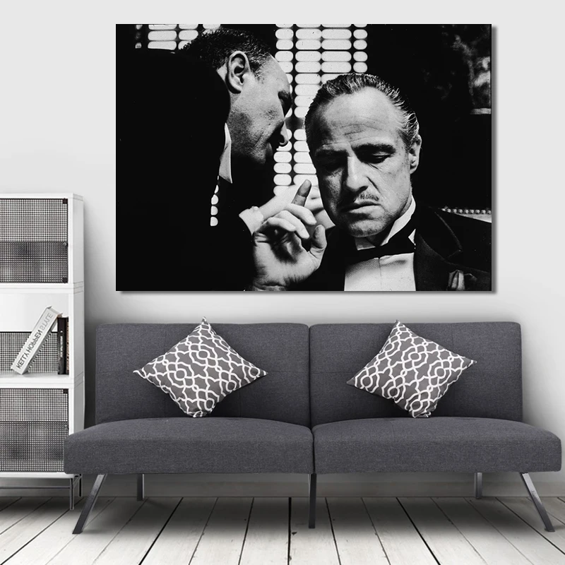 

Modern Movie Posters and Prints Wall Art Canvas Painting arlon Brando Godfather Decorative Pictures for Living Room Home Decor