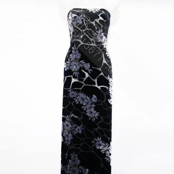 

Send leadership relatives gifts really Silk burnt-out velvet cloth mother dress dress fashion garment fabric
