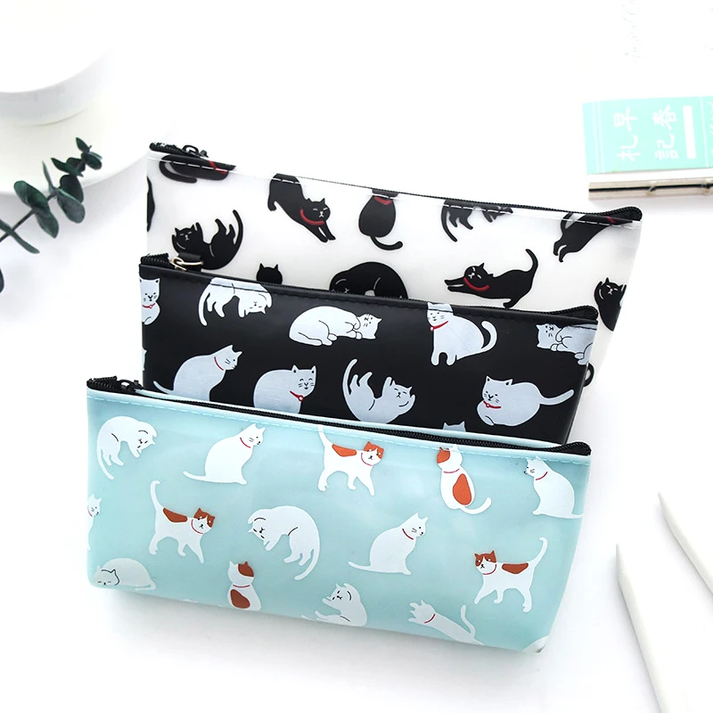 NOVERTY Animal PU Pencil Bag Fountain Pen Case School Supplies Pencil