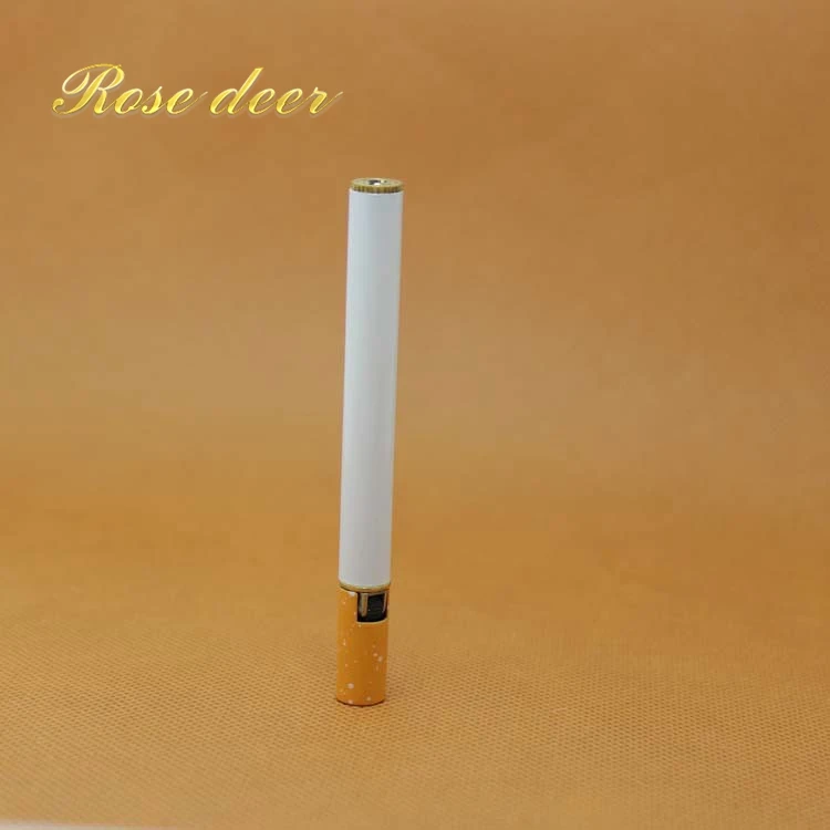 Креативная Мини компактная струйная Бутановая Зажигалка бензиновая Зажигалка в форме металлической сигареты надувная газовая Сигарета масло без газа