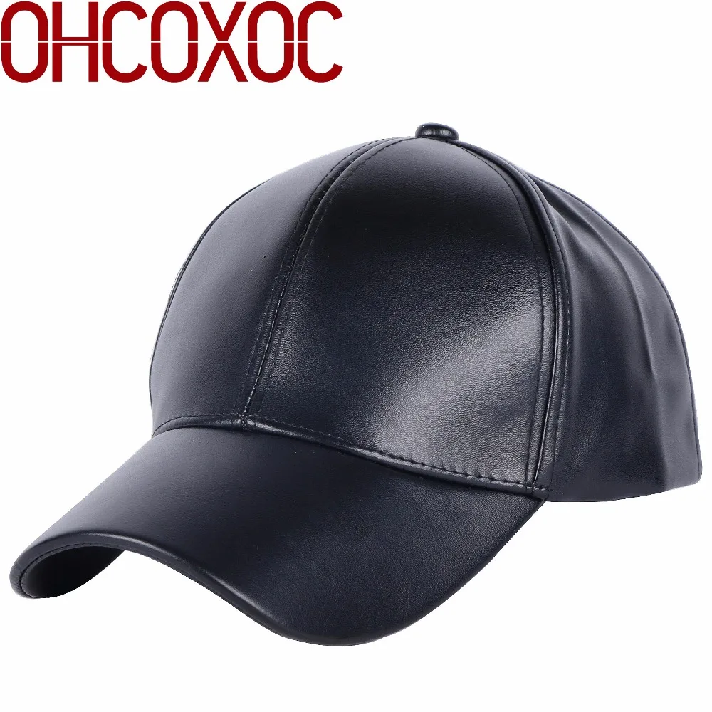 women men new cap solid casual Hat Good quality thick faux leather color sports baseball caps female male casquette | Аксессуары для