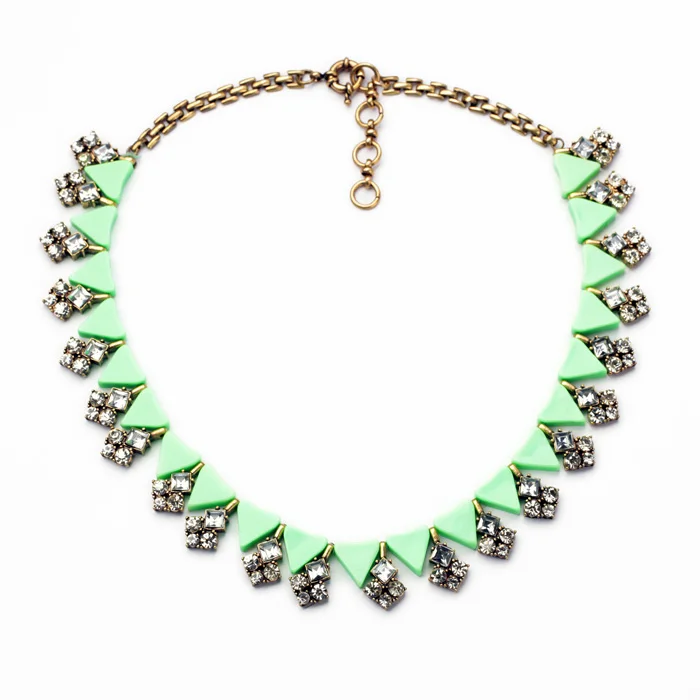 

kpop Geometric Triangle Resin Maxi Bib Necklace Collier Femme Online Shopping India Jewelry Women Choker Necklace