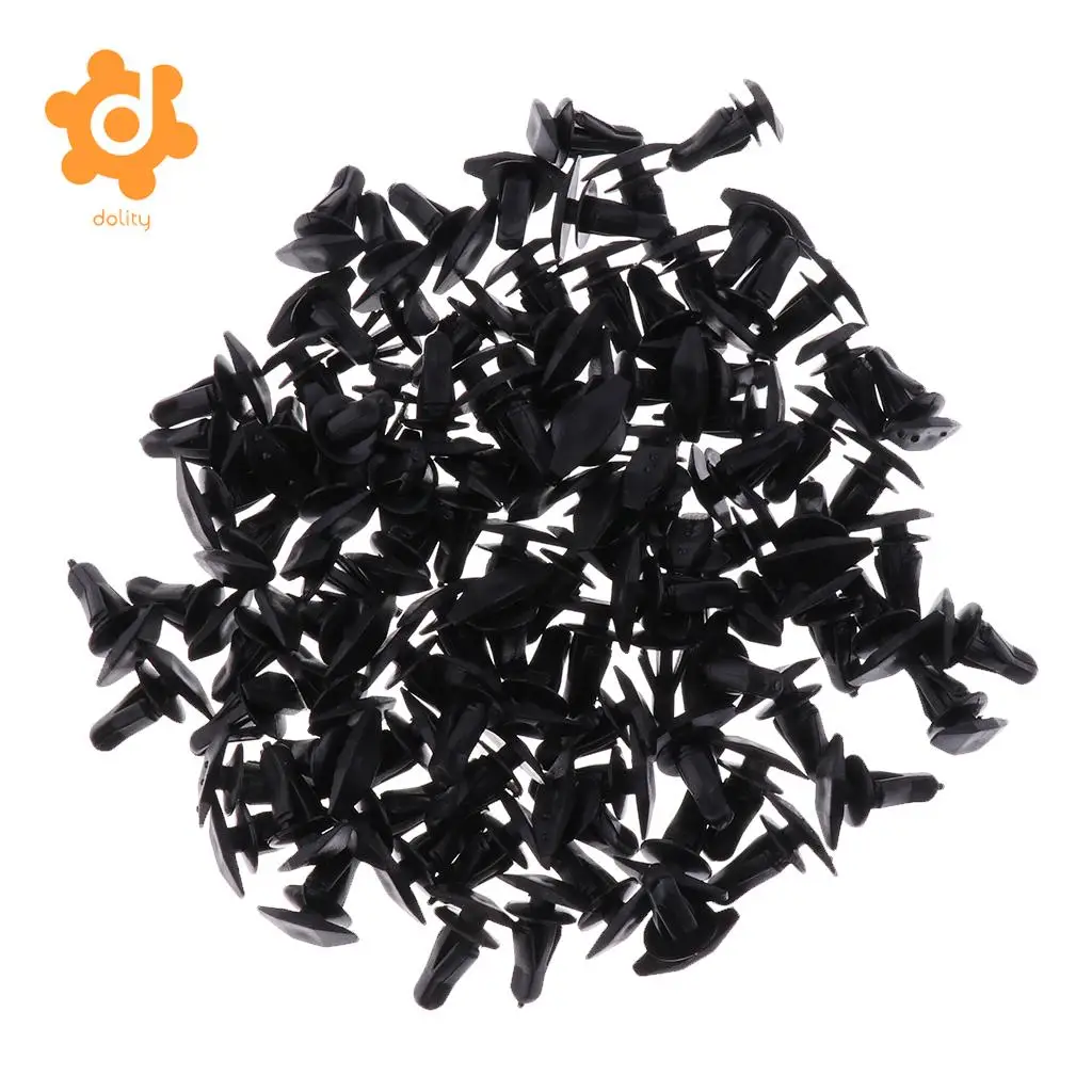dolity 100 Pieces Car Door Sealing Strip Trim Panel Rivet Fastener 7.8mm Hole