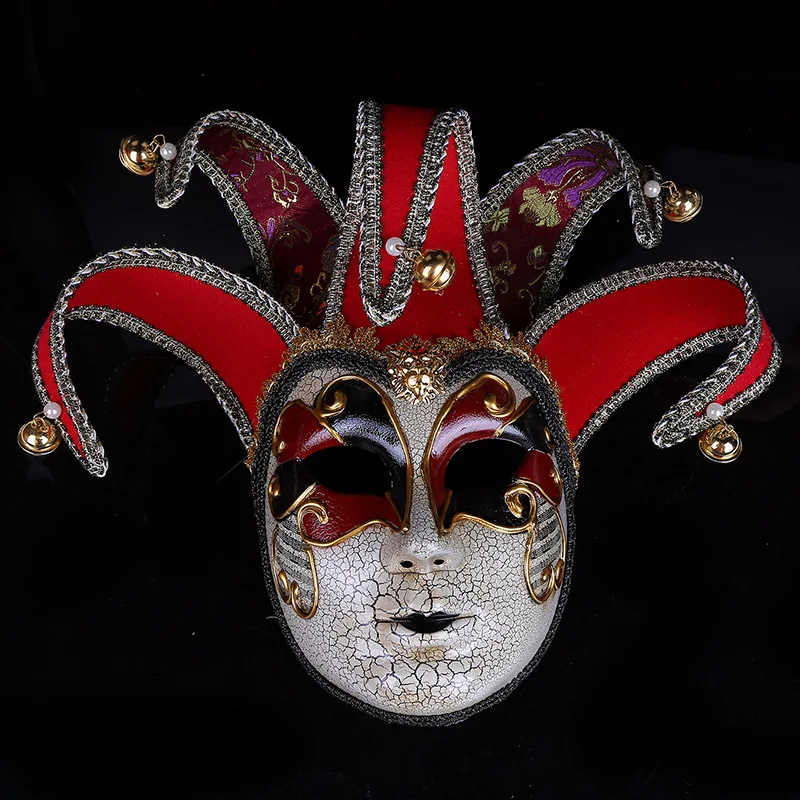 

Jester Party Mask Venice Masks Party Props Masquerade Christmas Halloween Venetian Costumes Masquerade Masks For Carnival Party