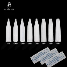 100 шт 1RL Перманентный макияж бровей губ иглы татуировки Советы индивидуальная упаковка гигантские солнечные татуировки иглы Советы Быстрая