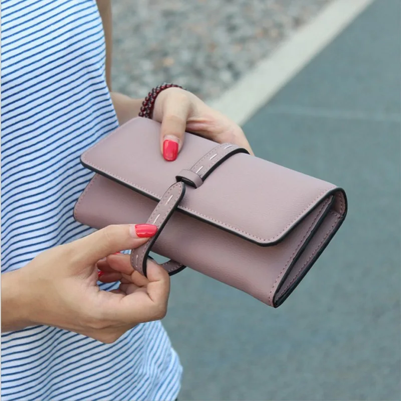 Новый Ретро Vintage Style Три Складной Женщина Бумажник Долго Дамы Кошелек Краткий