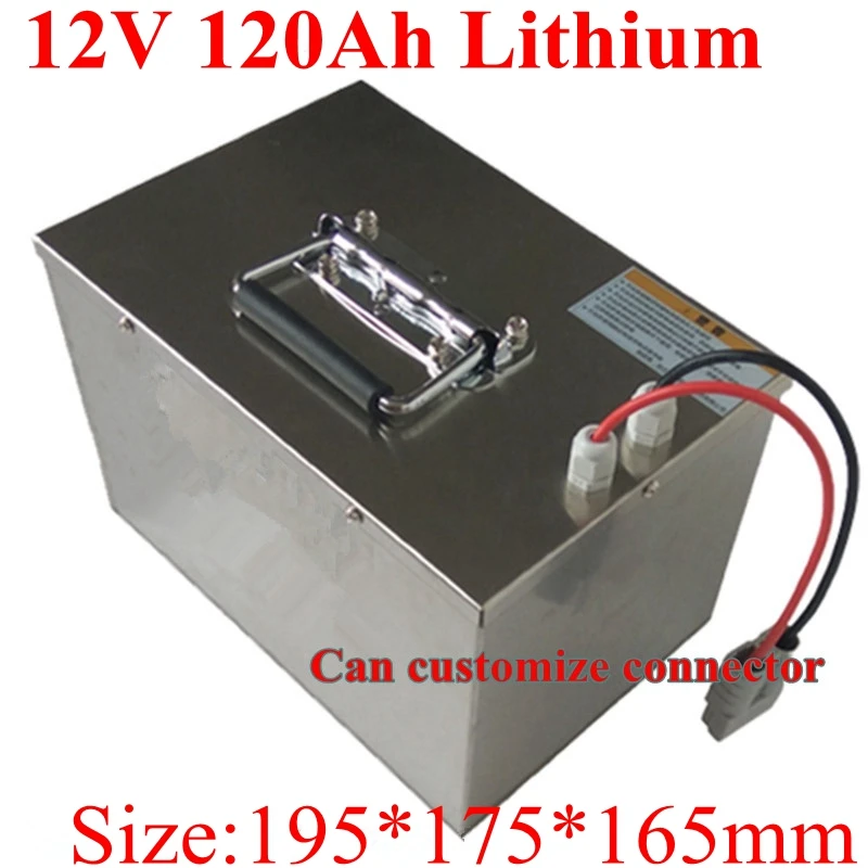 12 V 120Ah литиевая аккумуляторная батарея для солнечной системы мотор домашняя лодка гольф тележка 1000 W корабль машина инвертор аварийная мощность+ зарядное устройство