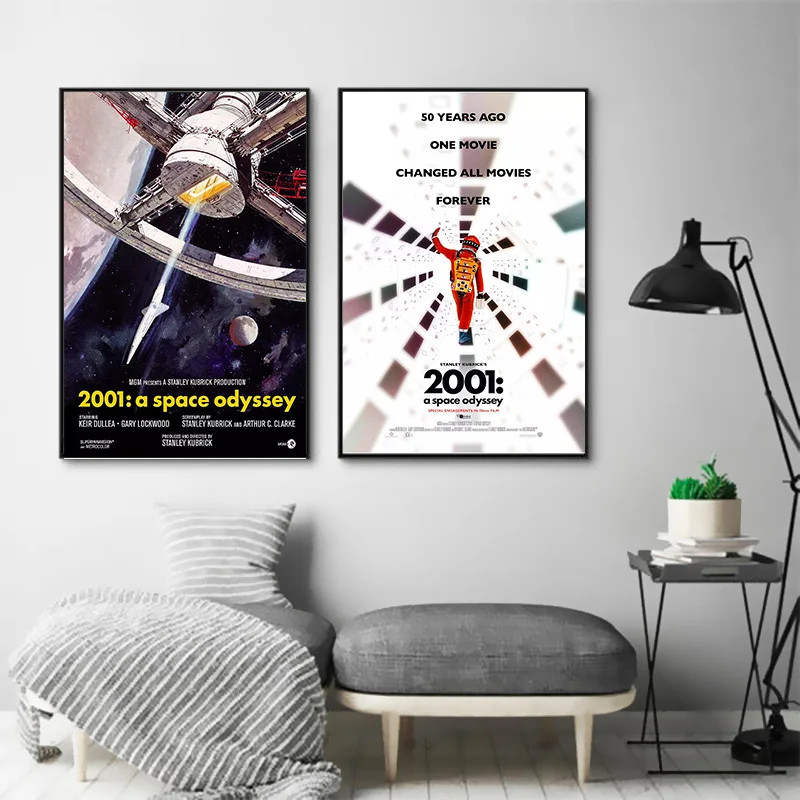 2001: космическая Одиссея (1968) Sci Fi классическая фильм памяти ВИНТАЖНЫЙ ПЛАКАТ холст
